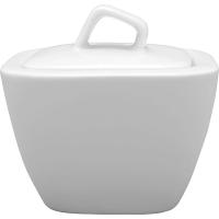 Сахарница «Лайк»;фарфор;200мл;,H=65мм;белый