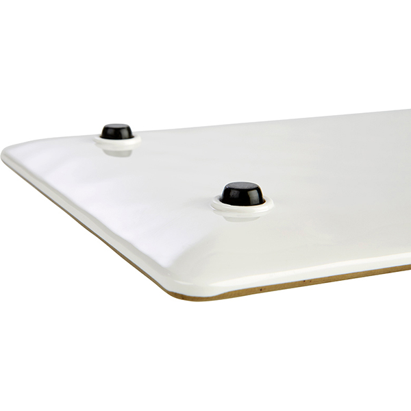 Блюдо сервировочное «Искусственый камень» прямоугольное;пластик;,L=32,5,B=26,5см;белый,коричнев.