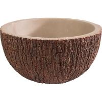 Салатник «Кокос»;бетон;1л;D=180,H=95мм;коричнев.,бежев.