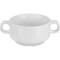 Чашка бульонная «Коллаж»;фарфор;300мл;D=10см;белый
