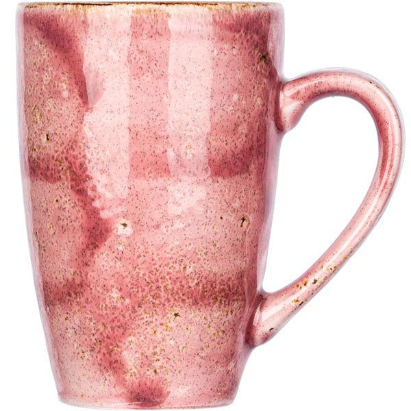 Кружка «Крафт Распберри»;фарфор;285мл;D=7,H=11,L=11см;розов.