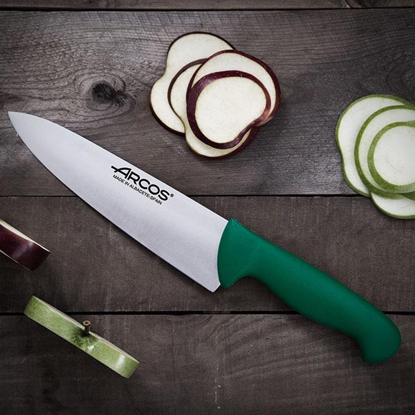 Нож поварской «2900»;сталь нерж.,полипроп.;,L=333/200,B=50мм;зелен.,металлич.