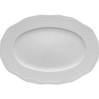 Блюдо «Афродита» овальное;фарфор;,H=15,L=240,B=150мм;белый