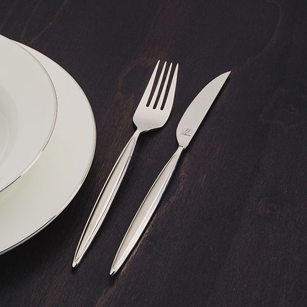 Вилка десертная «Монтевидео»;хромоник. сталь;,L=19,6см;хромиров.