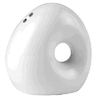 Перечница «Органикс»;фарфор;,H=110,L=62мм;белый