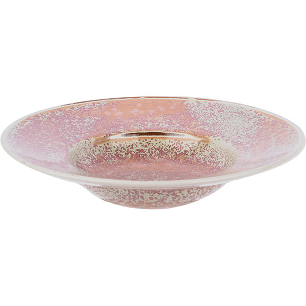 Тарелка для пасты «Пион»;фарфор;400мл;D=280,H=55мм;розов.