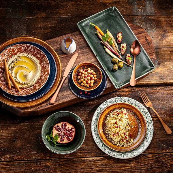 Тарелка «Инк» мелкая;фарфор;D=30,H=2см;коричнев.,белый