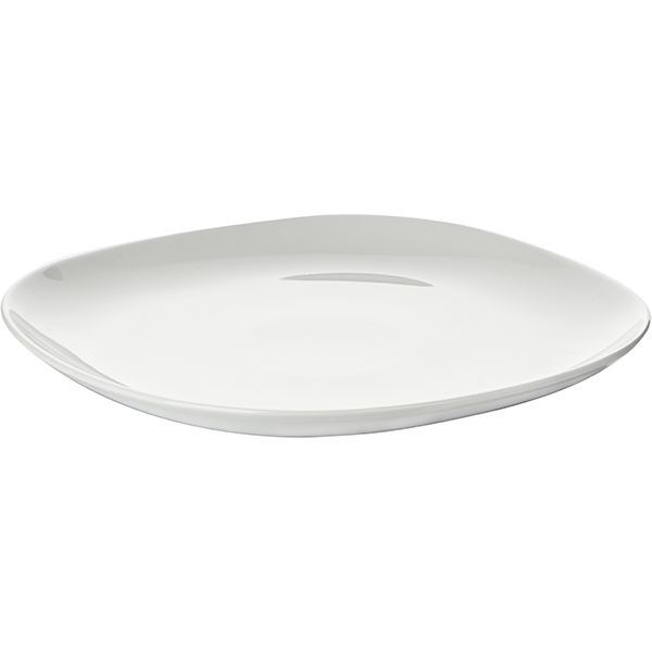 Блюдо «Сквэа» квадратное;фарфор;,H=2,L=32,B=32см;белый