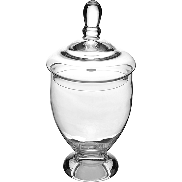 Ваза д/сервировки с крышкой;стекло;1,5л;D=13,7,H=31,5см;прозр.