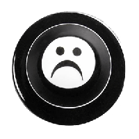 Пукли «Грустный смайлик»[12шт];пластик;D=15мм;черный,белый