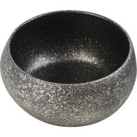 Салатник «Сольстис Космос Платинум»;керамика;400мл;D=126,H=56мм;черный,платин.