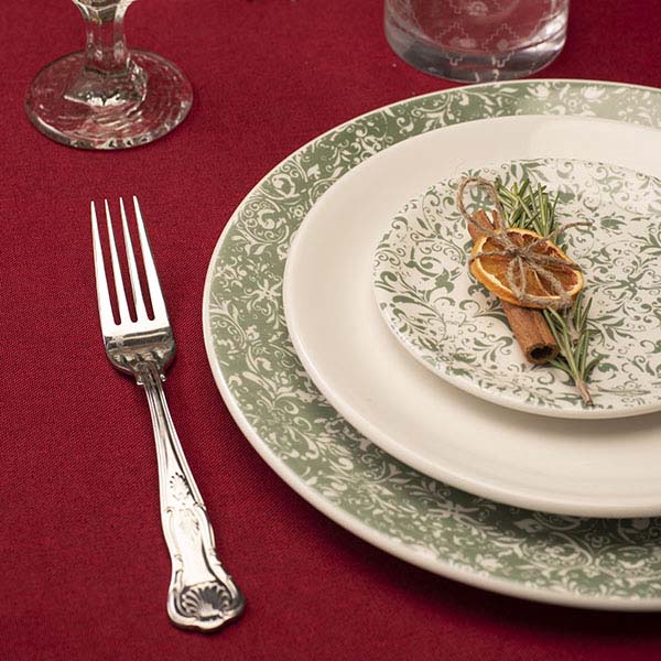 Тарелка пирожковая «Инк»;фарфор;D=15,H=2см;зелен.,белый