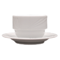 Чашка бульонная «Аркадия»;фарфор;220мл;D=90,H=60,L=145мм;белый