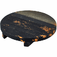 Доска для подачи на ножках;дуб;D=30,H=5см;черный дуб,св. дерево