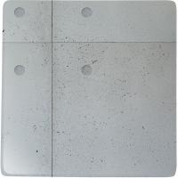 Тарелка «Конкрет» мелкая квадратная;фарфор;,L=28,B=28см;серый