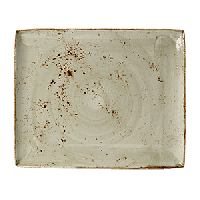 Блюдо «Краф Грин» прямоугольное;фарфор;,H=15,L=330,B=270мм;зелен.