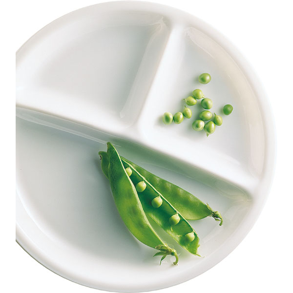 Менажница «Ресторан»;стекло;D=255,H=25мм;белый