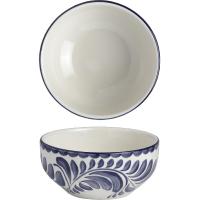 Салатник «Пуэбла Блю»;фарфор;380мл;D=13,H=6см;белый,синий