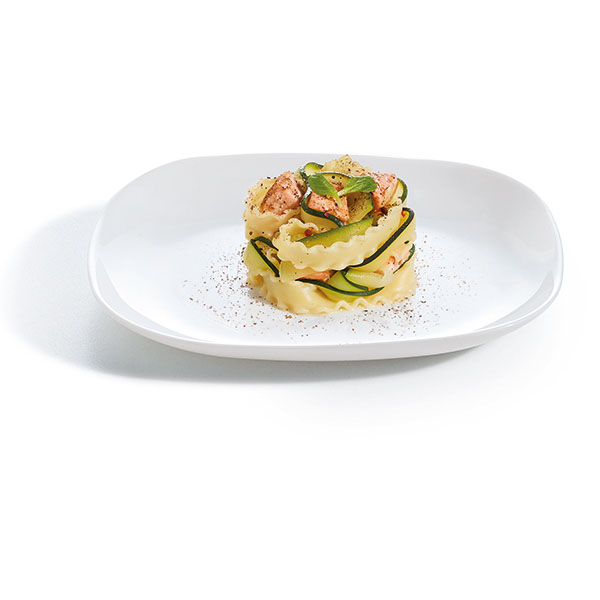 Блюдо «Эволюшнс Уайт» прямоугольное;стекло;,L=21,5,B=19см;белый