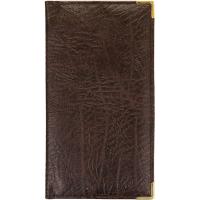 Папка для счетов;кожезам.;,H=12,L=225,B=120мм;тем.корич.