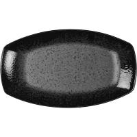 Тарелка «Нанокрем Блэк»;фарфор;,H=22,L=160,B=96мм;черный