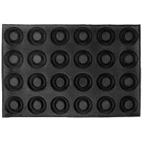 Форма кондитерская «Кольцо»[24шт];силикон;D=80,H=15,L=600,B=405мм;черный