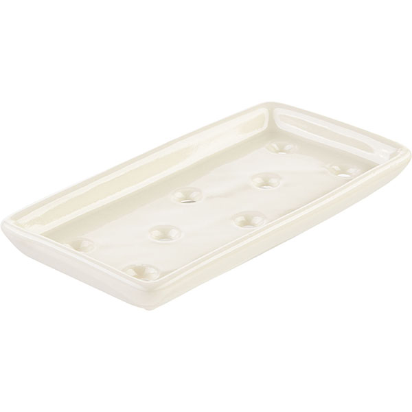 Тарелка «Прозрачный» №17;фарфор;,H=21,L=195,B=100мм;коричнев.