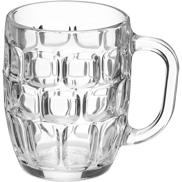 Кружка для пива «Димпл Штейн»;стекло;0,57л;D=90/70,H=121,B=130мм;прозр.