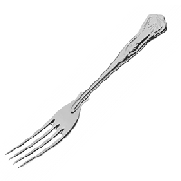 Вилка десертная «Кингс Сильвер Плэйт»;посеребрен.;,L=183,B=25мм;серебрист.