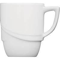 Кружка «Атлантис» чайная;фарфор;270мл;D=80,H=95,L=110,B=80мм;белый