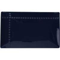 Блюдо сервировочное «Вьюпоинт»;фарфор;,H=3,L=28,B=17см;синий