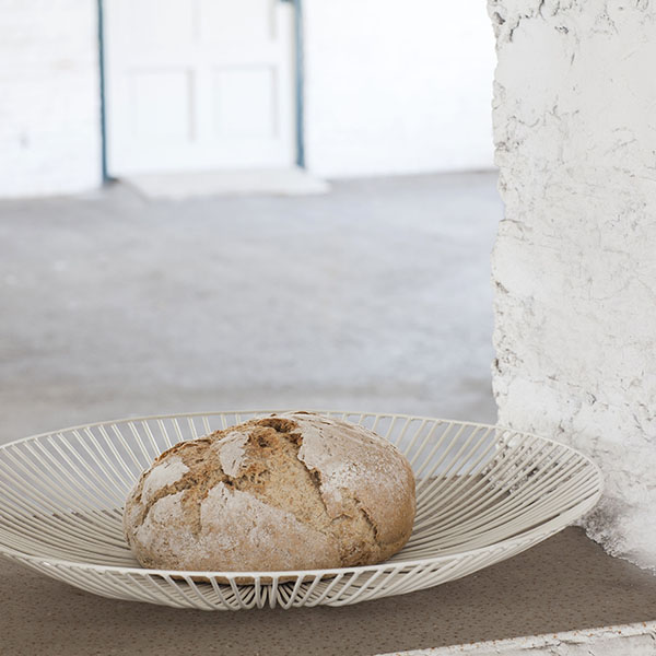 Ваза для фруктов;металл;D=50,H=7см;белый