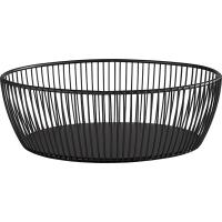 Корзина овальная для фруктов, хлеба «Сварт»;металл;,H=8,L=24,B=19см;черный