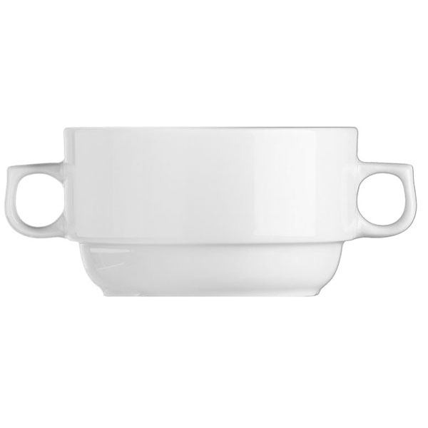 Чашка бульонная «Прага»;фарфор;330мл;D=10,H=6,L=14,B=10см;белый