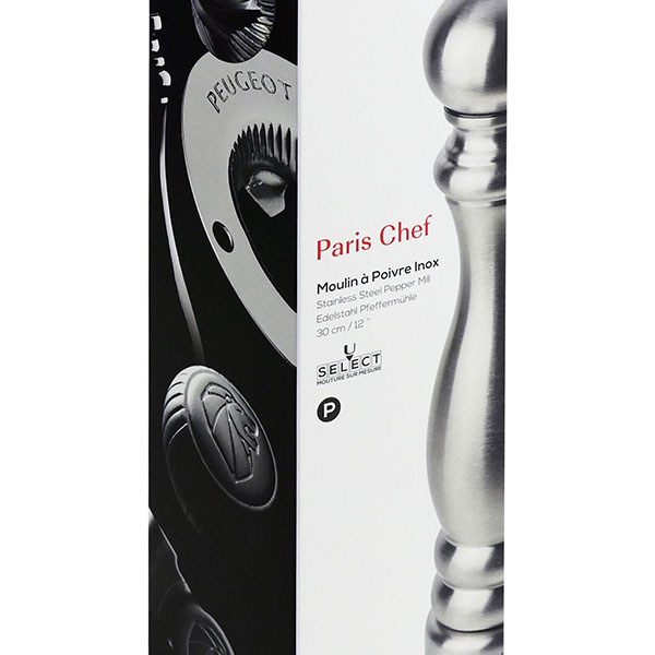 Мельница для перца «Париж»;сталь нерж.;D=7,H=30см;серебрист.