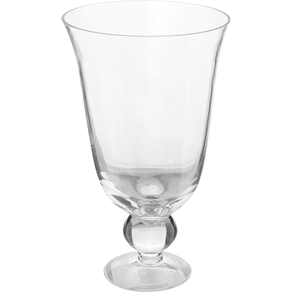 Ваза д/цветов на ножке;стекло;D=18,H=30см;прозр.