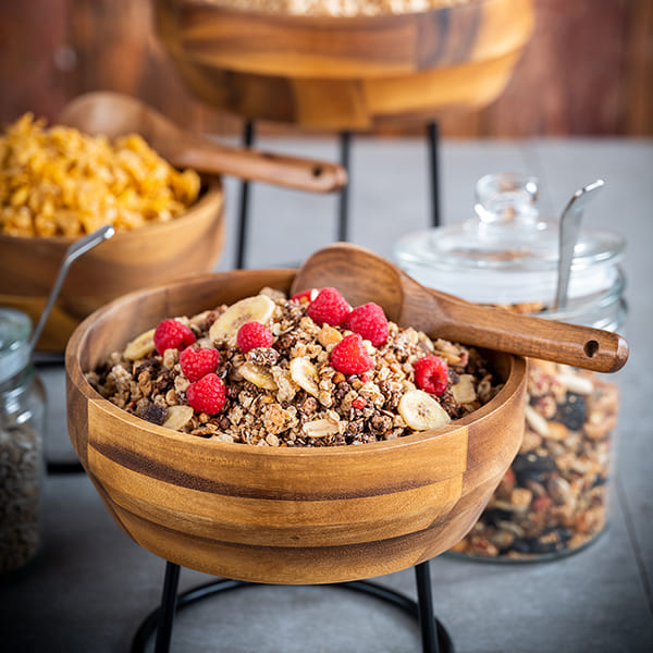 Салатник «Акация»;акация;1,8л;D=210,H=85мм;деревян.