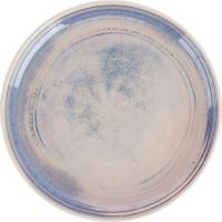 Тарелка мелкая ручная работа;фарфор;D=148,H=17мм;голуб.,бежев.