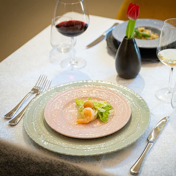 Тарелка «Скалистос» мелкая;керамика;D=225,H=25мм;розов.