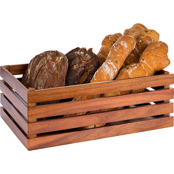 Ящик для подачи GN 1/1;акация;,H=20,L=55,5,B=35см;коричнев.