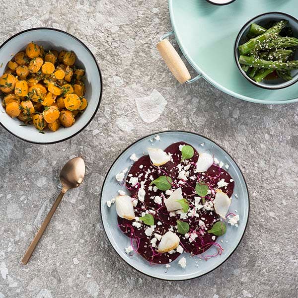 Тарелка «Сиель блю» десертная;керамика;D=220,H=15мм;голуб.