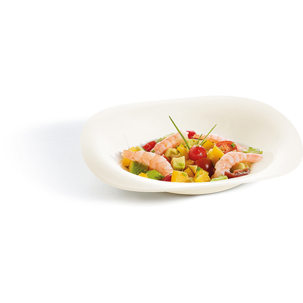 Тарелка глубокая «Тэндэнси»;зеникс;350мл;D=230,H=40,B=409мм;белый