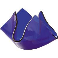 Подсвечник «Флауэ»;стекло;D=50,H=72,B=122мм;синий