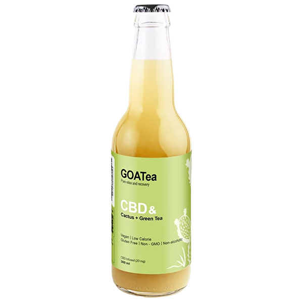 Напиток безалкогольный «Кактус» Drinksome зеленый чай с наноэмульсией CBD;стекло;330мл;D=58,H=215мм;