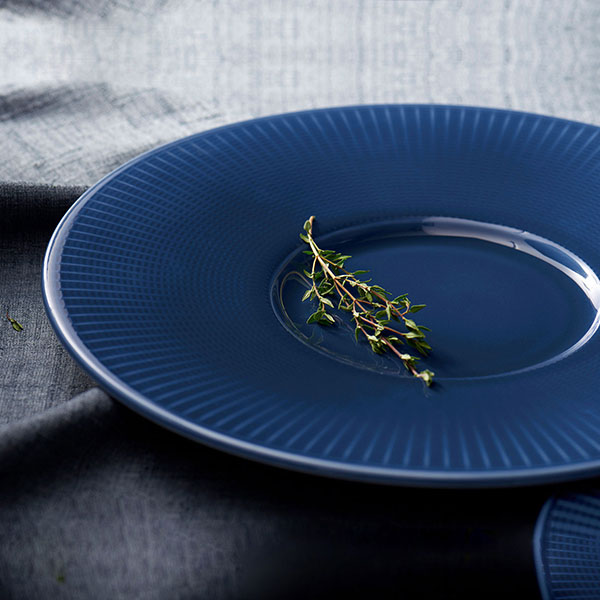 Тарелка «Виллоу Азур» мелкая с широким бортом;фарфор;D=285,H=25мм;синий