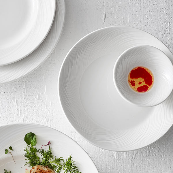 Салатник «Спайро»;фарфор;114мл;D=10,H=4см;белый