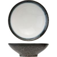 Салатник;керамика;D=22,H=7см;белый,серый