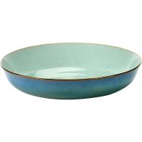 Блюдо глубокое;керамика;D=21,H=4см;голуб.,серый