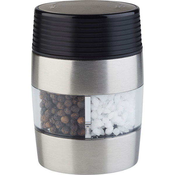 Мельница д/соли и перца 2в1 с керамическим механизмом;акрил,сталь нерж.;,H=95,L=60,B=45мм