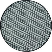 Блюдо для пиццы «Мезень» Принц Треугольники;фарфор;D=320,H=11мм;белый,черный